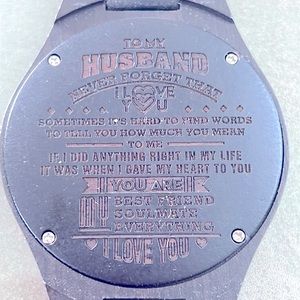 Men’s watch with a love message